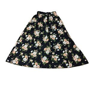 New Woman's Old Navy Black Floral Skirt the Occasion Size Extra Small